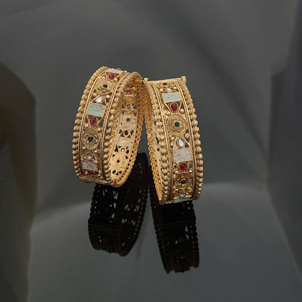 Gold Plated Patla Bangles A1004