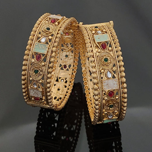 Gold Plated Patla Bangles A1004