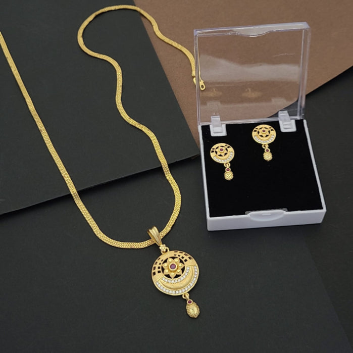 Pedant with Earrings and Chain PB006