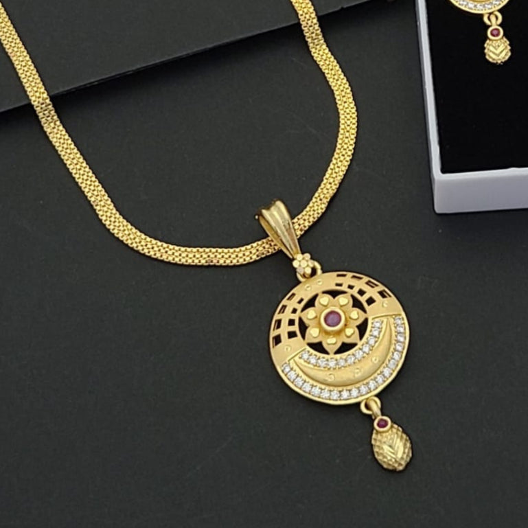 Pedant with Earrings and Chain PB006