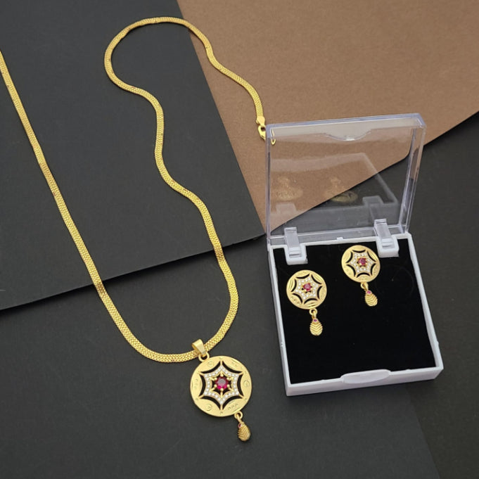 Pedant with Earrings and Chain PB001