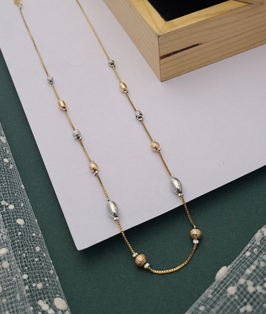 Elegant Gold-Plated Beaded Necklace