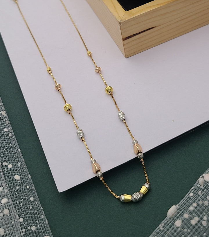 Elegant Gold-Plated Beaded Necklace