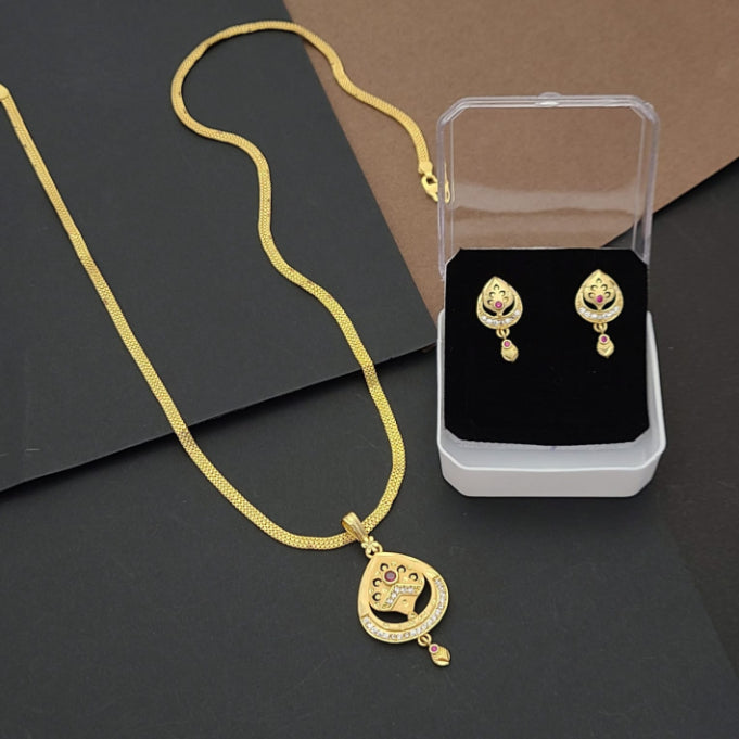 Pedant with Earrings and Chain PB008