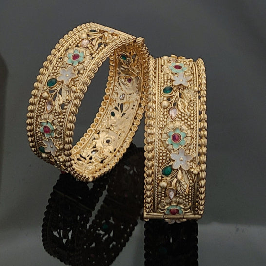 ગોલ્ડ પ્લેટેડ પાટલા બંગડીઓ A1013