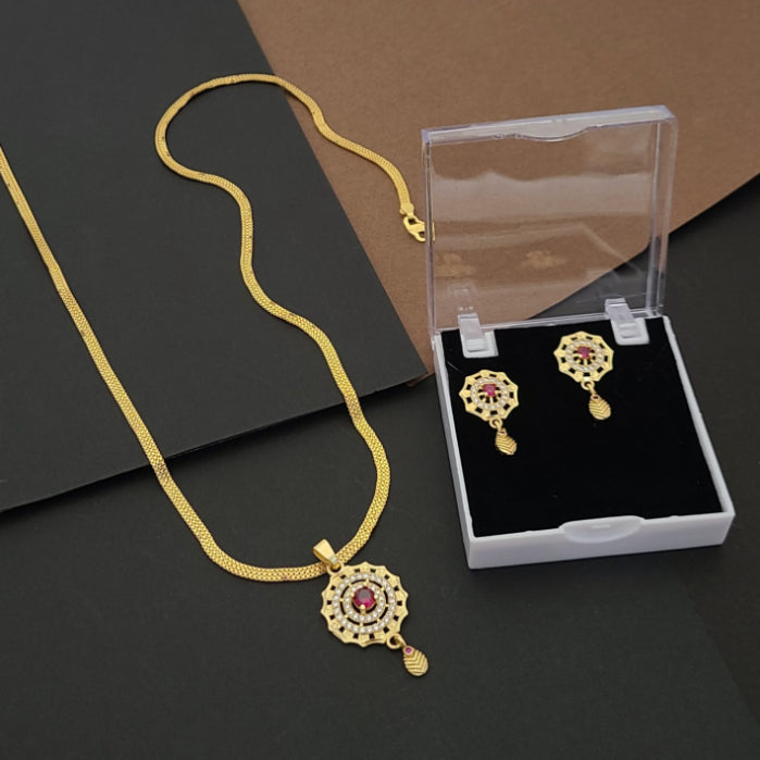 Pedant with Earrings and Chain PB002